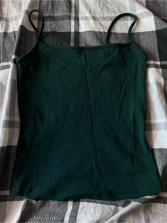Garage Tops - Garage Dark Green Spaghetti Strap Camisole